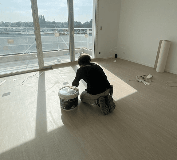 Photo d'une réalisation de pose de parquet